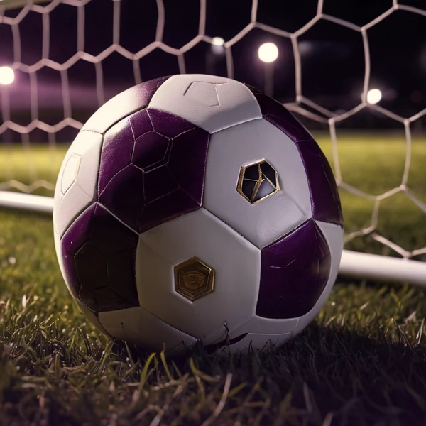 Football match tile with the ball near the goal line
